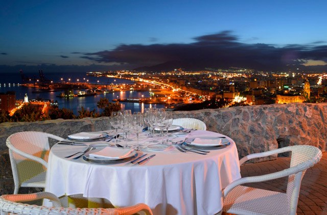 Restaurantes con vistas de Andalucía - Parador de Gibralfaro, Málaga