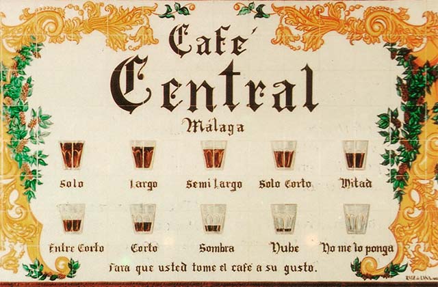 Vielfalt an Kaffee - Café Central, Málaga