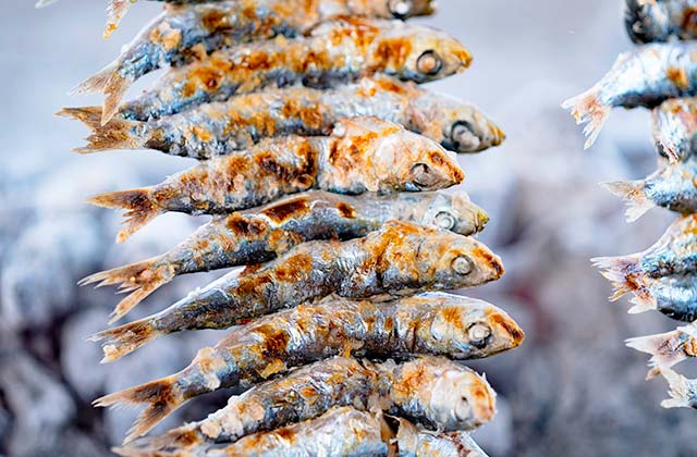Fish and seafood in Andalucia - Espetos de sardinas
