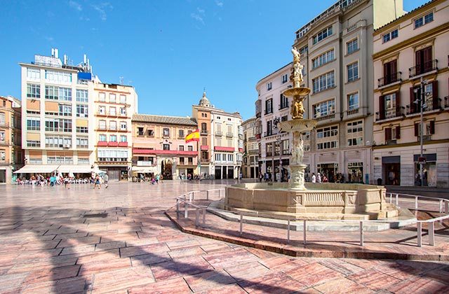 plaza de la Constitución en Málaga