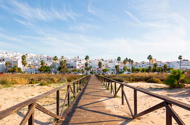 Conil De La Frontera, Spain, One Of The White Villages (Pueblos Blancos) Of  The Province Of Cadiz In Andalucia Stock Photo, Picture and Royalty Free  Image. Image 132893797.