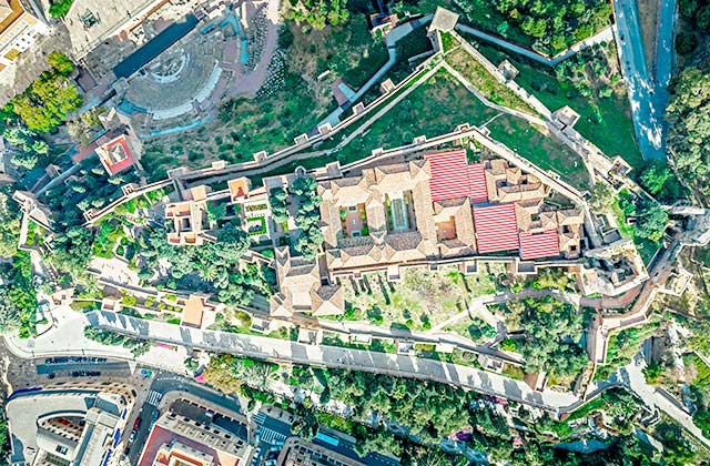 Alcazaba Málaga vista aérea