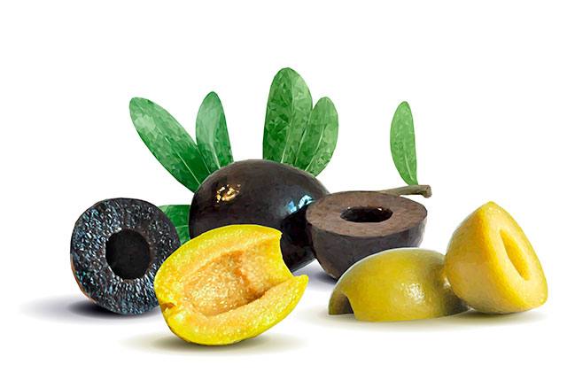 Olives - four basic flavours