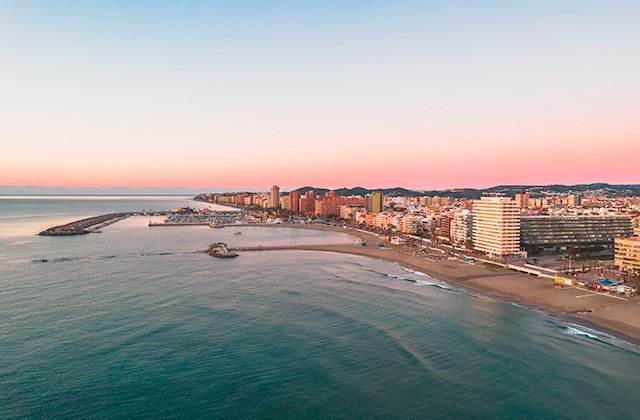 Fuengirola vista atardecer