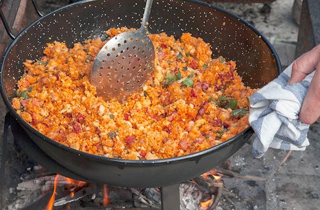 Migas con chorizo