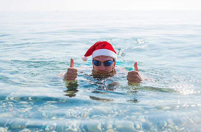 Vacances de noel - Almuñécar - empezar el año con un baño en el mar