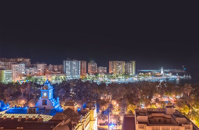 Málaga vista noche