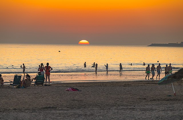 Conil - atardecer en la playa