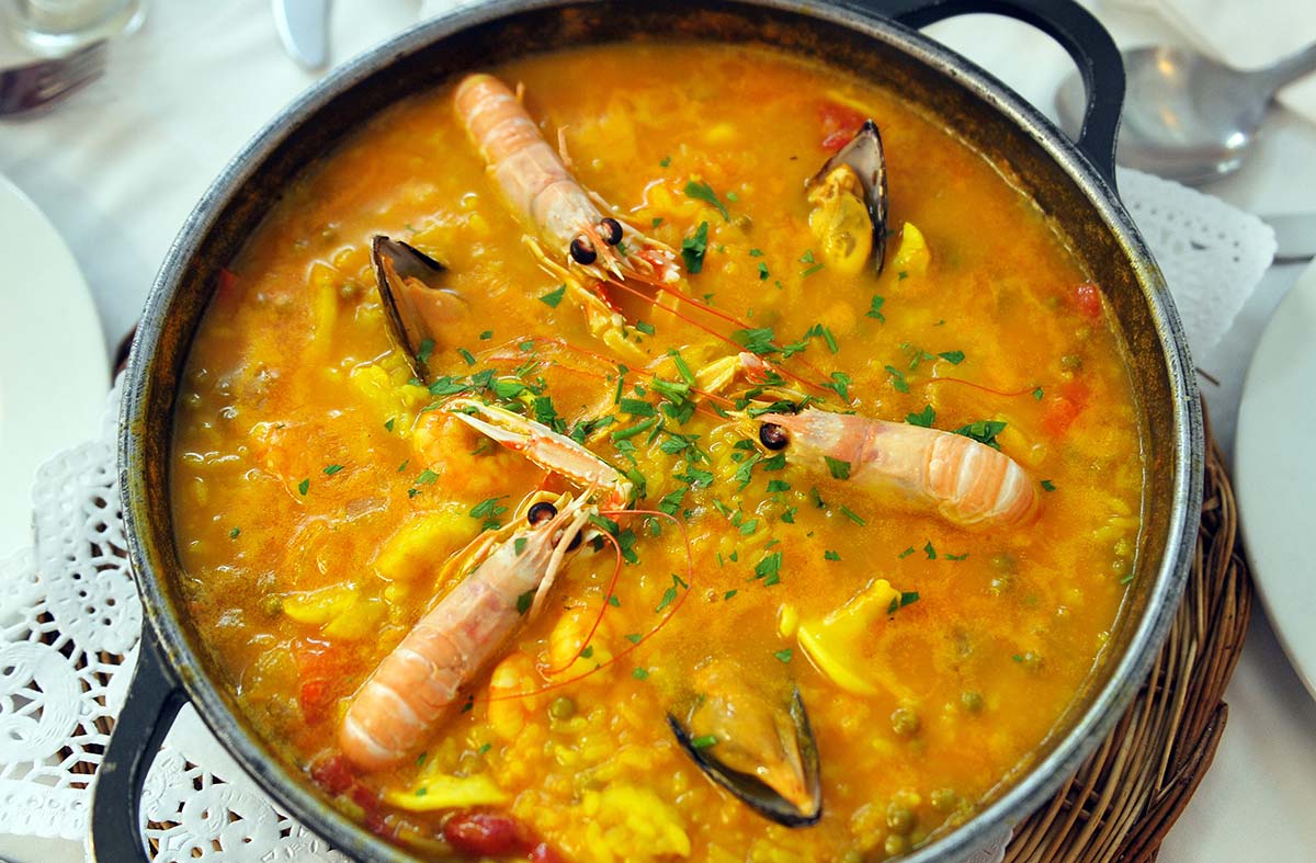 Arroz caldoso de mariscos